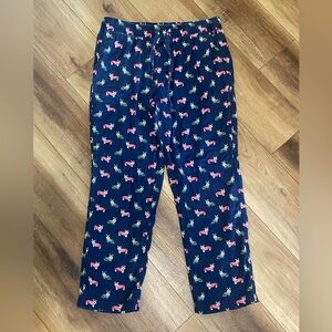 J. Crew men's L corgi dog printed flannel Christmas pajama pants